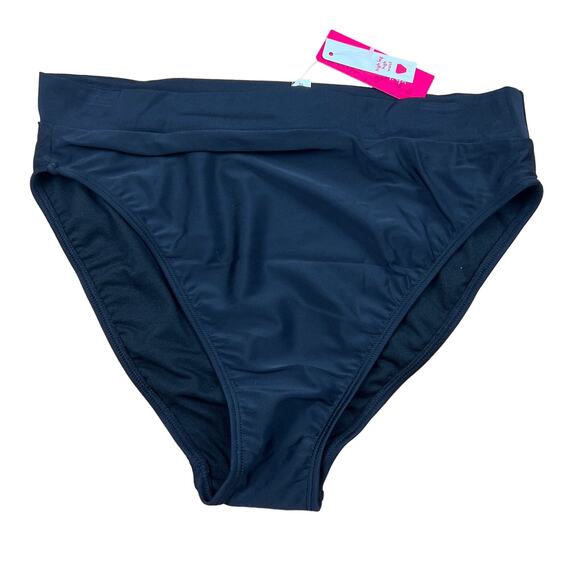 Xhilaration Juniors' High Leg High Waist Black Bikini Bottoms - Size Large - NWT - Picture 1 of 5